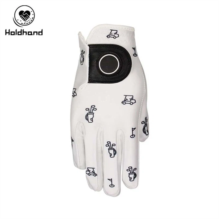 Hot Sales Golf PU Leather Gloves Mixed With Cabretta Leather